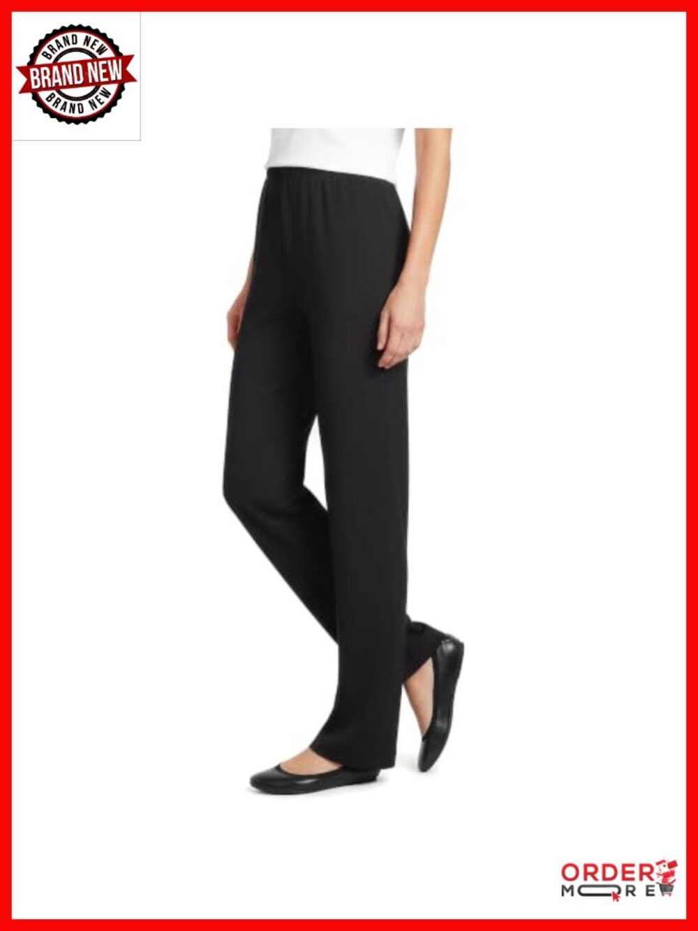 Lands' End Women's Sport Knit Pull On Pants Straight Leg